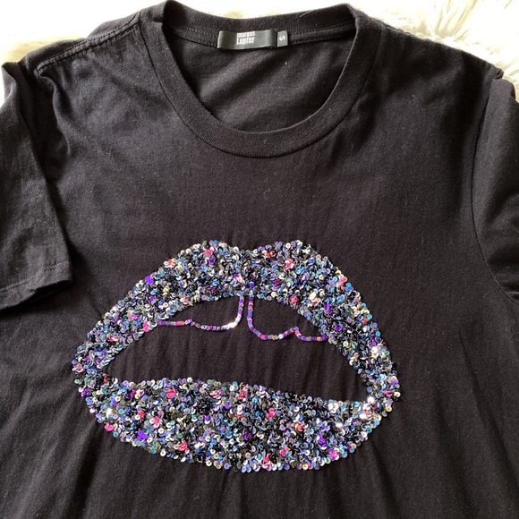 Markus Lupfer • Lara Lip Sequin T-Shirt - Picture 8 of 11